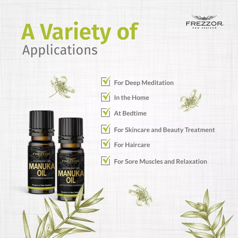 FREZZOR 100% Pure East Cape Manuka Essential Oil, 3 Pack
