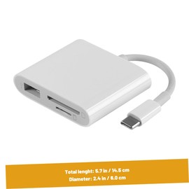 COHEALI USB Card Reader 3-in-1 Multi-Format Card Reader for Laptops and Phones Portable USB 3.0 Memory Adapter