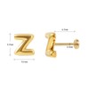 316L Surgical Steel Initial Earring Flat Back Stud Earrings for
