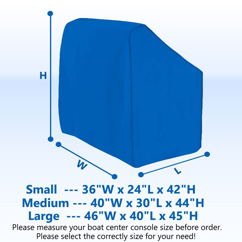 Heavy Duty Boat Center Console Cover, 600D Waterproof Rainproof Upgraded