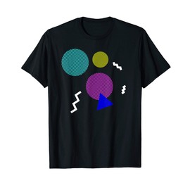 Cool 90's Circles and Lines and Triangles Geometric T-Shirt