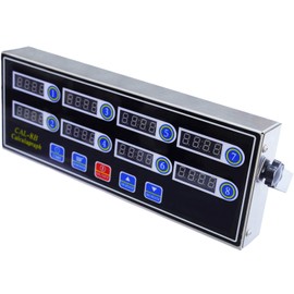 EVEDMOT Commercial 8 Channels Digital Kitchen Timer, Stainless Steel Calculagraph Timer with Loud Alarm for Restaurant, Clock Reminder on Multiple Events