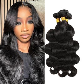 Brazilian Human Hair Bundles 12A 100% Unprocessed Body Wave Bundles Human Hair Weave 3 Pcs Natural Black Extensions 14 16 18 Inch