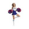 Hooshing 2PCS Blue and Red Pom Poms Cheerleading with Baton