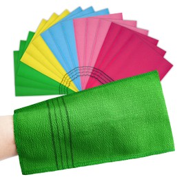 Tashow 15 Manoplas Exfoliantes Coreanas, 9  5,5 Pulgadas, Manoplas Exfoliantes Coreanas Suaves, Toallitas Exfoliantes Coreanas Grandes, Exfoliantes...
