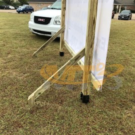 MTB Fence Post Anchor Ground Spike Metal Black Powder Coated 36 x 4 x 4 Inches Outer Diameter (Inner Diameter 3.5 x3.5 Inches), Pack of 1