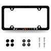 Moon Phase License Plate Frame Stainless Steel Black License Holder