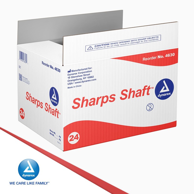 Dynarex Transportable Sharps Container - Small Sharps Shafts - Secure
