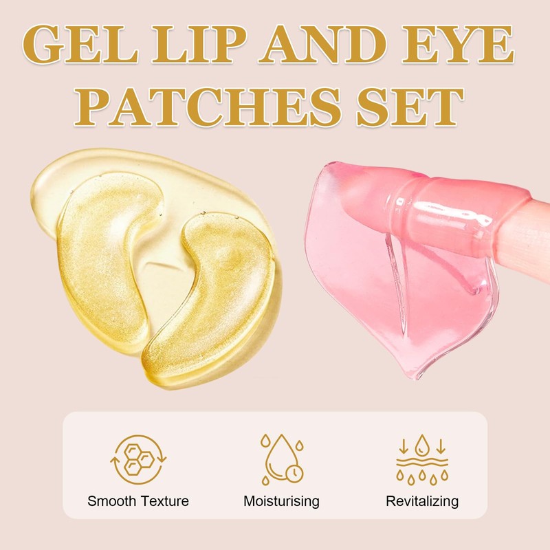15 Pcs 24K Gold Eye Patch & 15 Pcs Crystal