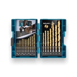 Makita Juego de Brocas para Metal 18 Piezas HSS-TIN D-70471