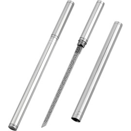 BEIQIYA 2pcs Stainless Steel Blade with Sheath, Portable Pocket Fruit Knife, All Steel Solid Handle Blade, Multipurpose Mini Knife for Travel Outdoor Camping Picnic Fishing Hunting- Silver