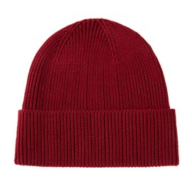 Tinncana Classic Merino Wool Winter Hat for Men and Women, Warm Soft Unisex Skull Cap with Cuffs, red