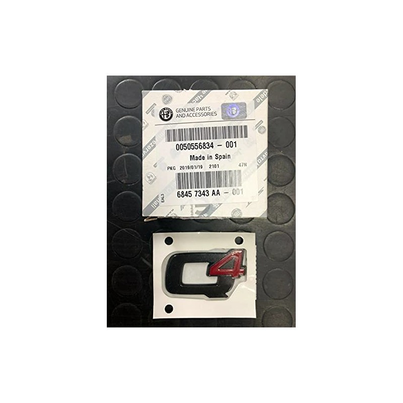Lettering Q4 Black Original Logo Sigla Emblem Sticker Compatible with