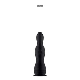 Alessi Pulcina MDL11 B - Design Milk Frother Beater, in Thermoplastic Resin, Steel Whisk and Rechargeable Battery, Black