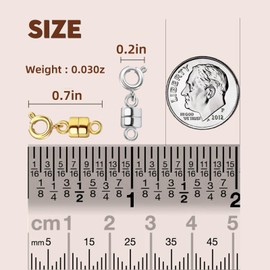 Ofiuny Magnetic Clasps for Necklaces Strong Magnetic Necklace Clasps and Closures Gold and Silver Necklaces Extender Bracelet Jewelry Clasps