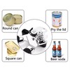 Manual Can Opener with Ergonomic Handles, Stainless Steel, Black and