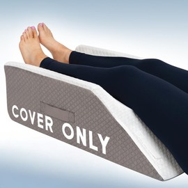 Kӧlbs Single Leg Elevation Pillow | Stylish Chic Jacquard Cover Bed Wedge Pillow Case for Leg Pillow | Single Leg Wedge Pillow Case, Cover Only