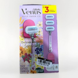 Gillette Venus Rifle Paper Co Deluxe Smooth Sensitive Razor With Shower Hook
