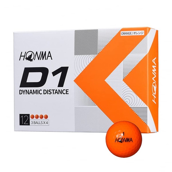 Honma Honda D1 2022 Model BT2201 OG Orange 3 Dozen (36 Balls) Golf Official Ball HONMA