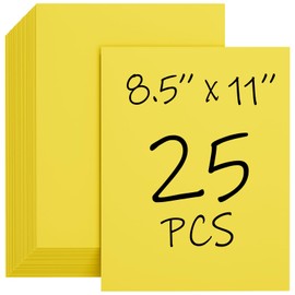 CreGear 25 Sheets Yellow Cardstock 8.5 x 11, Thick Cardstock 92lb/250gsm Colored Card Stock Printer Paper for Card Making, Invitations, Menus, Scrapbooking