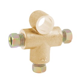 T-Shape 3 Way Brake Line Tee Union,Copper Brake Line Fittings with 3 Inverted Male Nuts for Connecting 3/16-Inch Pipe,Professional Brake Line Union Car Accessories