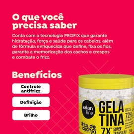 Salon Line - Linha #ToDeCacho - Gelatina Super Transicao 550 Gr - (#ImWithCurls - Super Transition Gelatin Net 19.40 Oz)