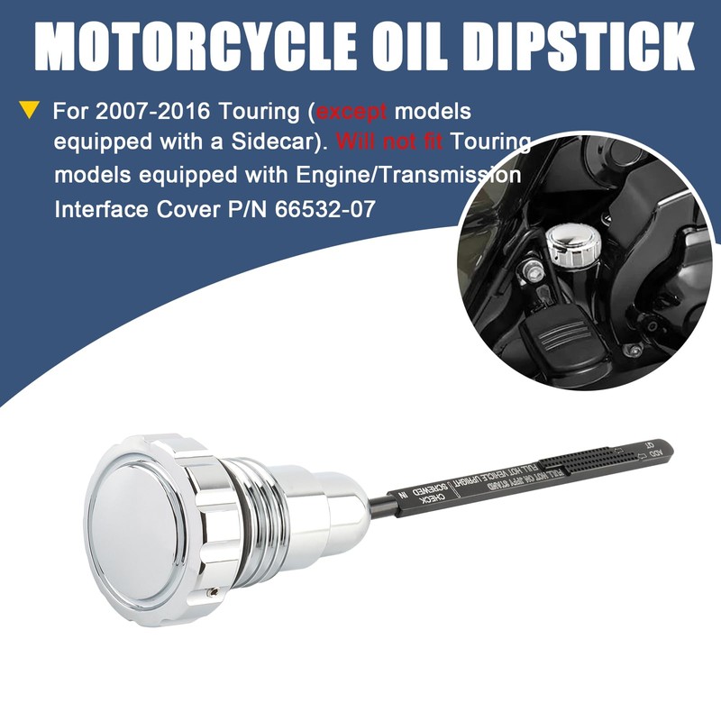 Oil Dipstick Motorcycle Oil Tank Dipstick Fit for Harley 2007-2016