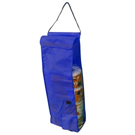 Hanging Toilet Roll Holder Organiser Storage bathroom fabric storage dispenser (Blue)