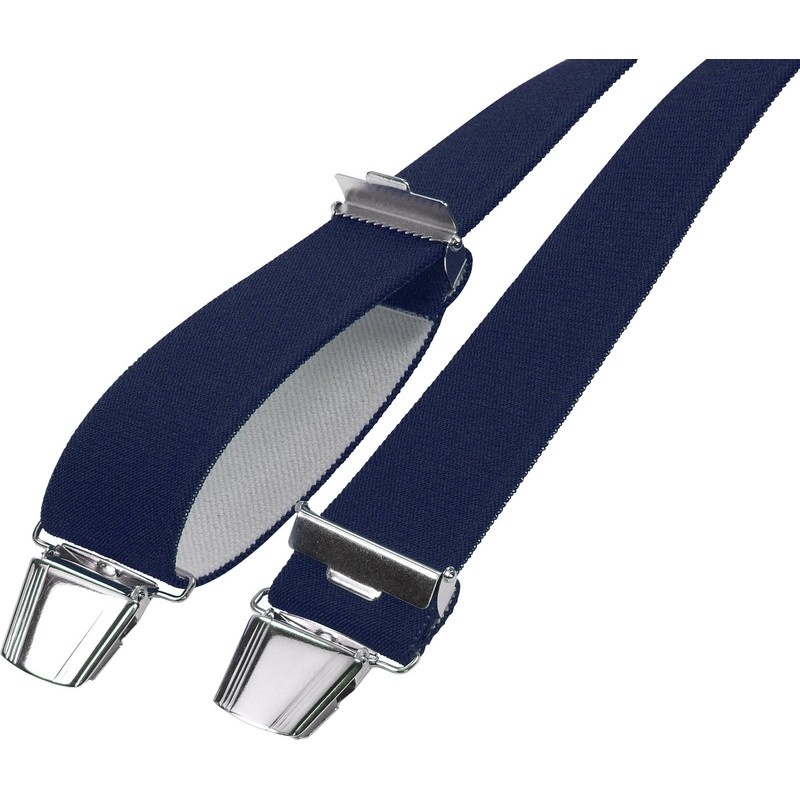 Harrys-Collection Men's Braces 4 Extra Strong Clips Single Colour -