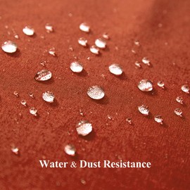 MIULEE Pack of 2 Decorative Outdoor Solid Waterproof Throw Pillow Covers Polyester Linen Garden Farmhouse Cushion Cases for Patio Tent Balcony Couch Sofa 12x20 inch Burnt Orange