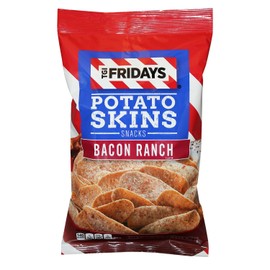TGI Fridays Potato Skins Snack Chips- 5.5 oz. Bags (Bacon Ranch, 4 Bags)