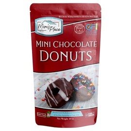 Mom's Place Gluten-Free Mini Chocolate Donut Mix, 1-Pack - Easy to Make, 18 Servings - Nut Free, Dairy Free & Soy Free