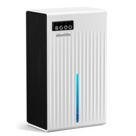 POOYUPPC Dehumidifier for Home, 95 OZ Water Tank, (1000 sq.ft) Dehumidifiers for Bathroom Bedroom Basement RV with Drain Hose, Auto Shut Off White