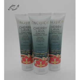 PACIFICA Purifying Charcoal Mask CHERRY LAVA - 2.25 oz ea - Lot of 3