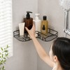 Corner Bathroom Shelf for Shower Storage - No-Drill Adhesive Iron
