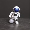 Ni-JASW - Juego de 4 estatuas de astronauta azul y