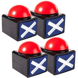 Game Answer Buzzers 4 Pack, Game Buzzer for Trivia Quiz Got Talent Games With Lights and Sound Game Show Button Family Feud Board Game