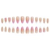 24Pcs French Tip Press on Nails Long Almond Fake Nails