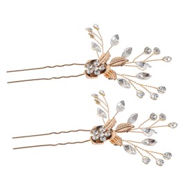TOVINANNA Hair Accessories for Women Set of 2 Wedding Hair Clips Rhinestone Design