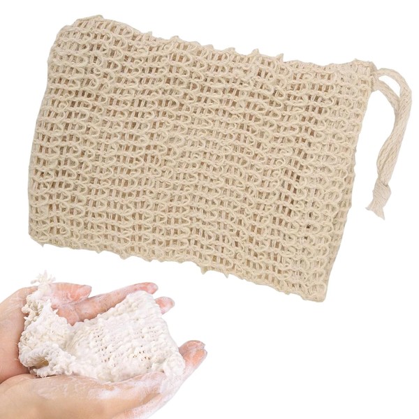 10 Pcs Soap Bag with Drawstring – Natural Exfoliating Soap