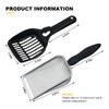 Cat Stainless Steel Litter Scoop Set, Fine Mesh Kitty Litter