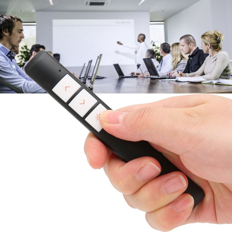 Presentation Clicker Ergonomic Handhold 2.4G Wireless USB Presenter with Receiver