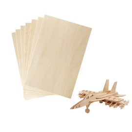 20 Pack Wood Sheets 5.9 x 3.9 x 0.08 Inch Basswood Sheets Unfinished Balsa Wood Sheets for DIY House Aircraft Ship Boat Craft, Wood Burning Project, Architectural Models