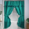 Stoneberry Home Ruffled Shower Curtain Set, Elegant 4-Piece Bathroom Ensemble