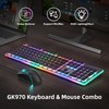 Camiysn Gaming Keyboard and Mouse, Black 104 Keys RGB and