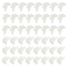 PATIKIL Shelf Support Pegs 0.2", 50pcs PP Plastic Shelf Holder Pins Bracket, Pegs for Shelves for Cabinet, Cupboard, Bookcase, Closet and Glass Case,White