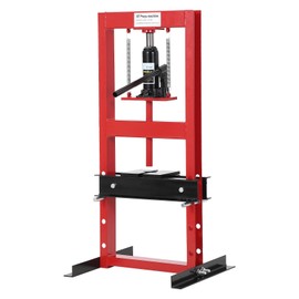 12 Ton Hydraulic Shop Press, H-Frame Bearing Press, 8-Hold Adjustable Working Table Height, 12 Ton/26000Lbs, for Garage & Professional Use