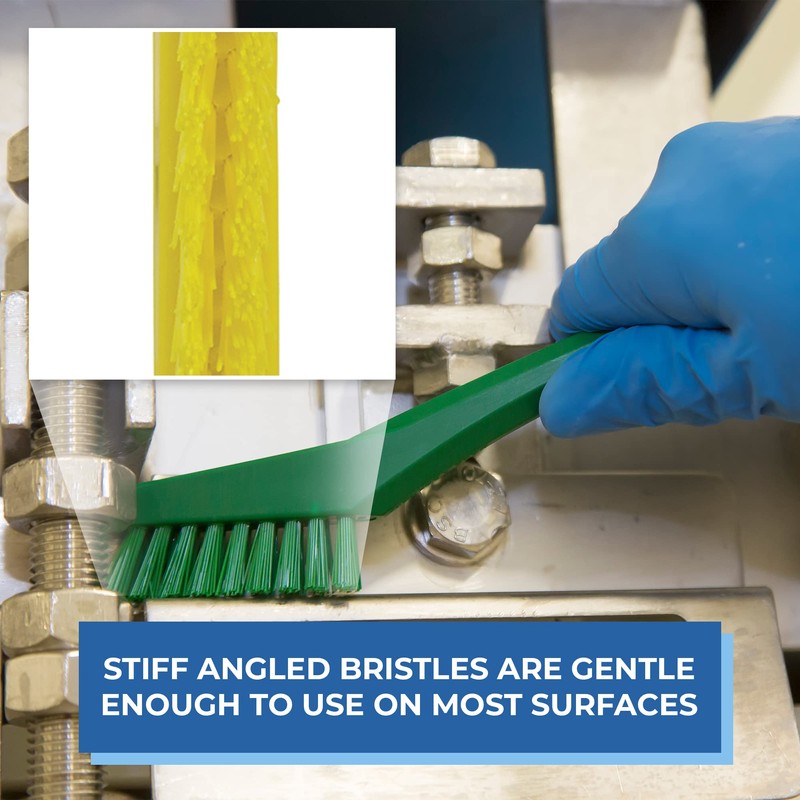 Vikan 44016 Very Hard Detail Brush, Yellow, 205mm Length, 20mm