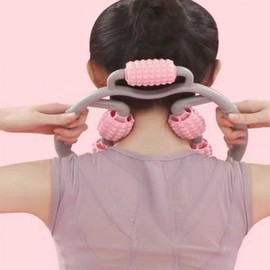 Acupressure Self-Massage Calf Roller with Handle Calf Pink