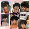Mayouda Short Omber Grey Headband Wig for Black Women with